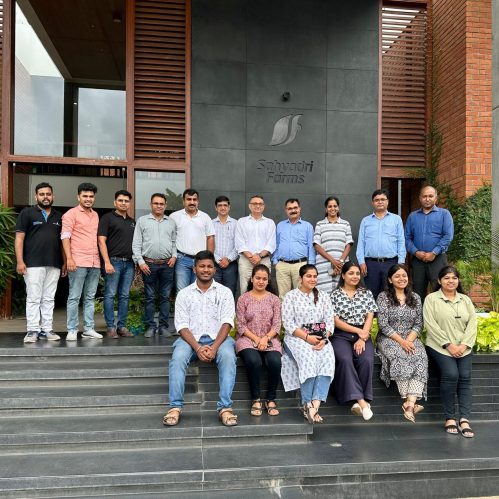 HAB Biomass Team With our mentor la at Sahyadri Farms Nashik
